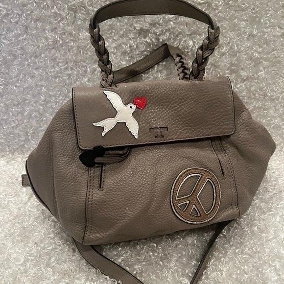 Tory Burch Half Moon Satchel Leather Handbag - Picture 2 of 14